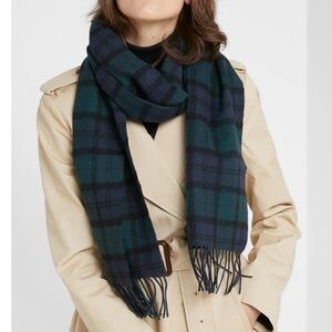 NWT BARBOUR new check tartan scarf  in black watch